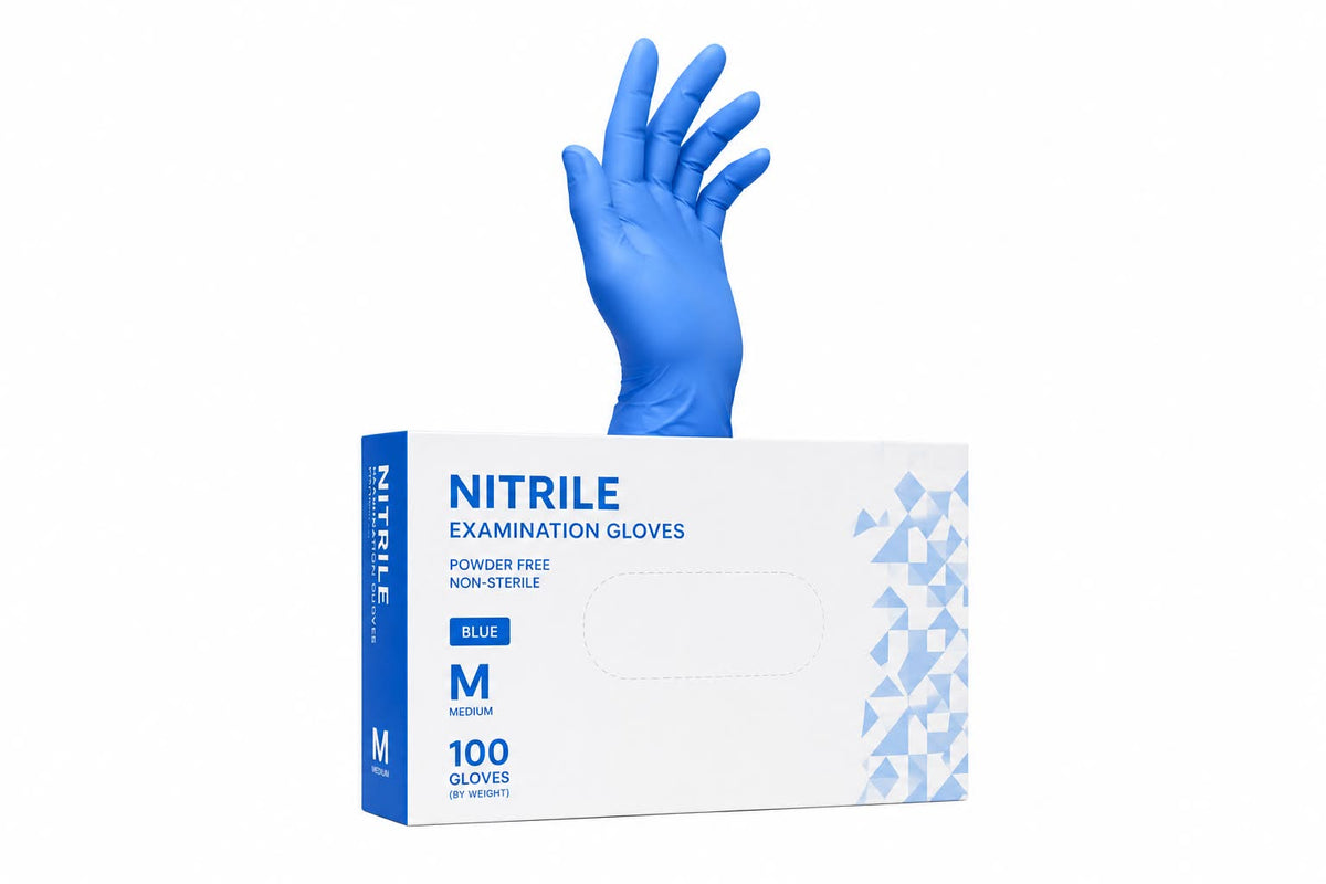 BLUE NITRILE GLOVES – 100 PCS