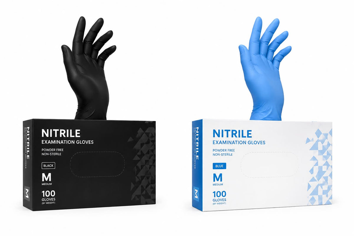 BLUE NITRILE GLOVES – 100 PCS